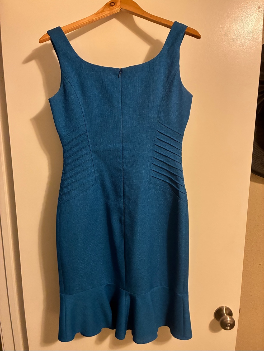 David Meister Teal Sleeveless Fit-and-Flare Midi Dress